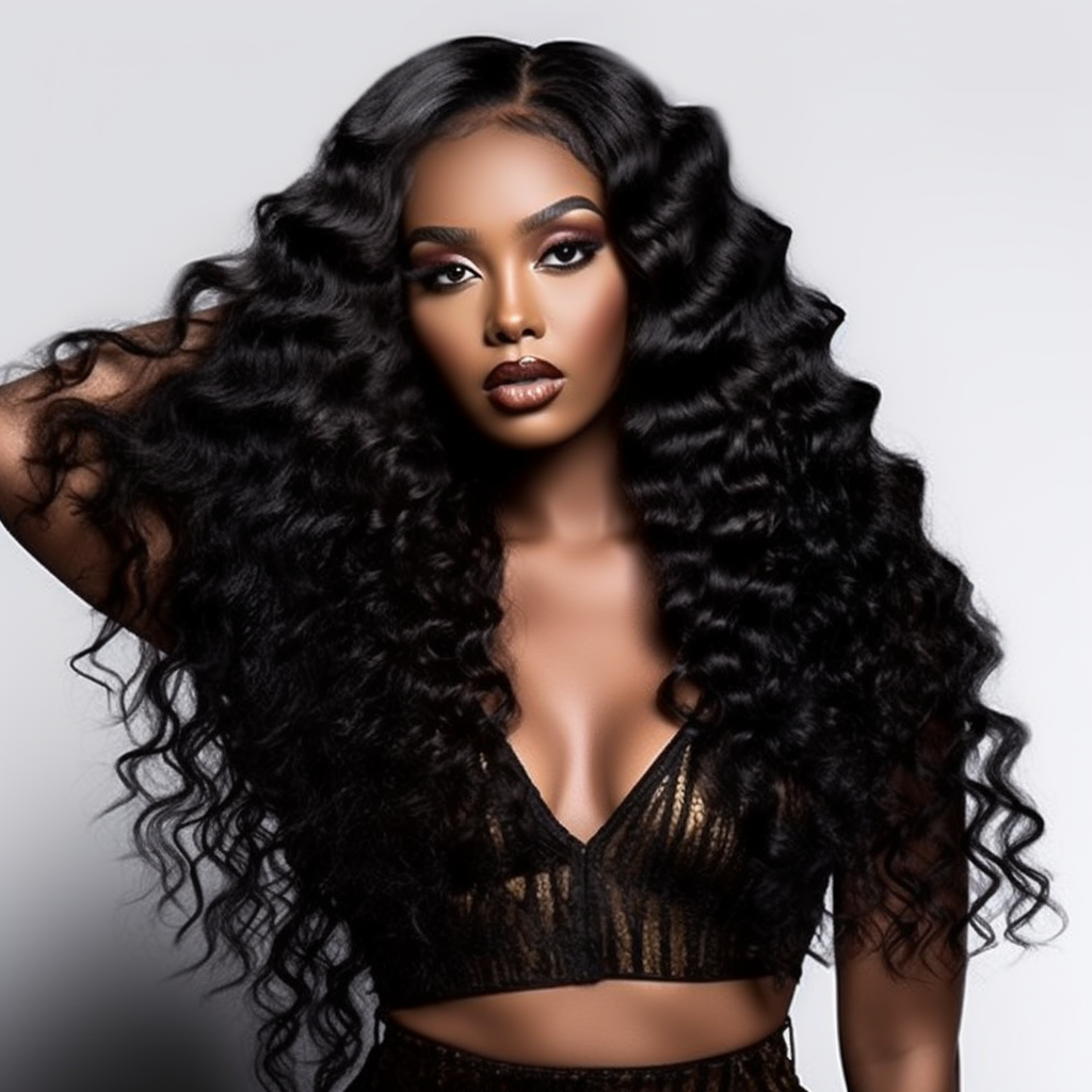 Brasilianische Tressen stark gewellt #1B